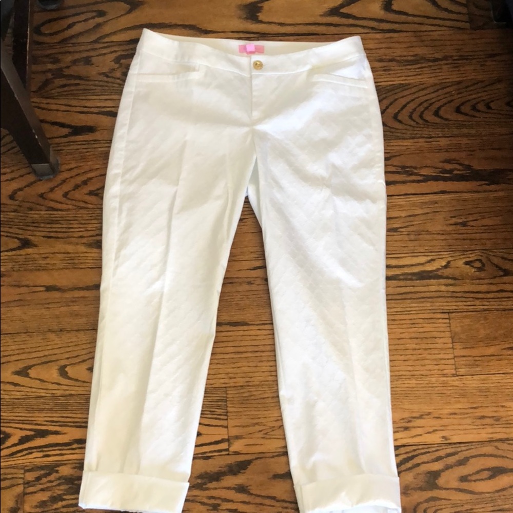 White Patterned Pants - image 1